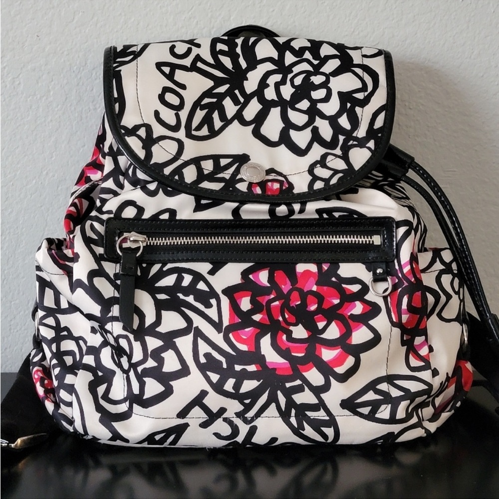 Coach Poppy Daisy Floral Graffiti Backpack